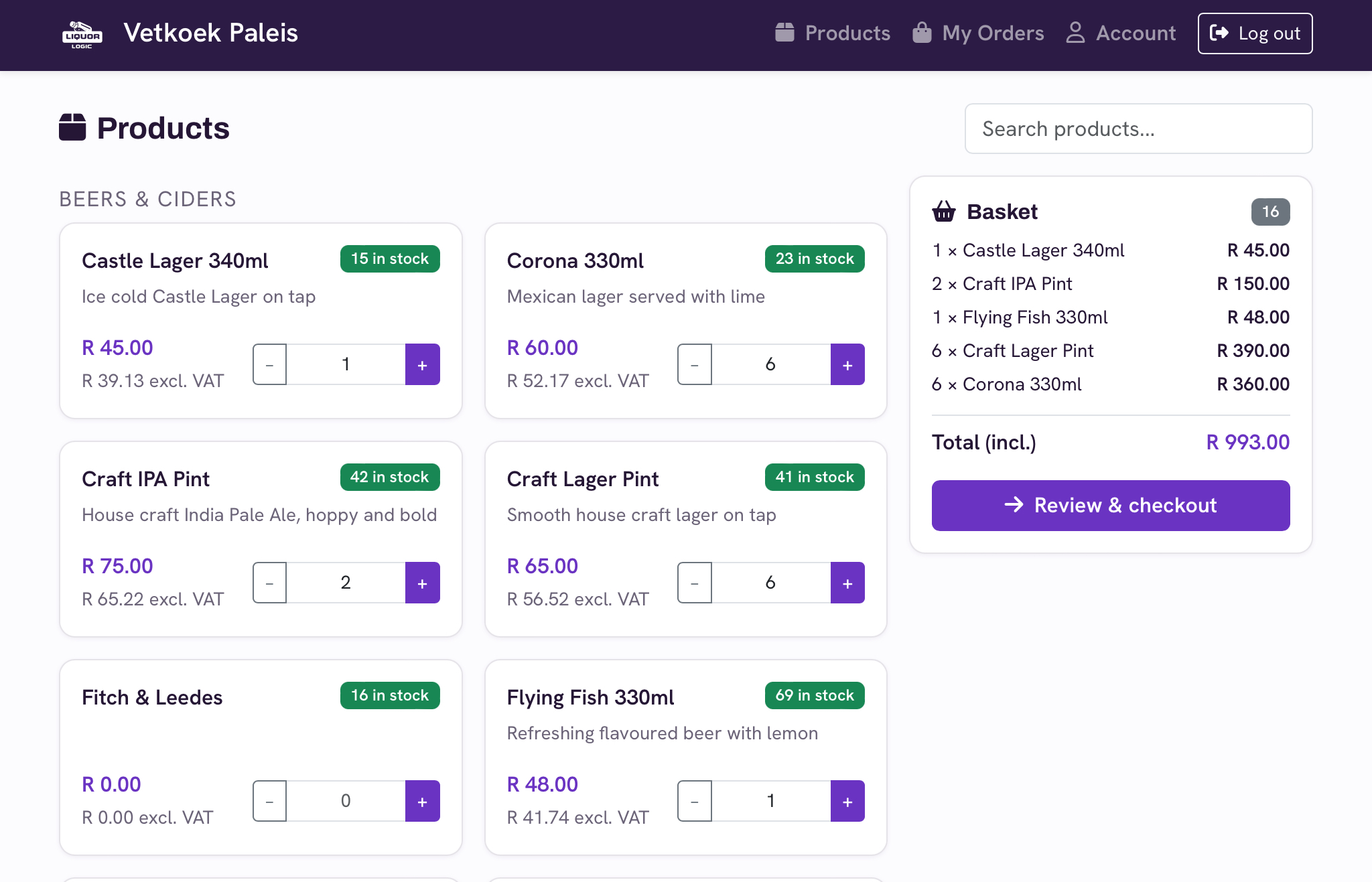 Order Hub Details Liquor Logic